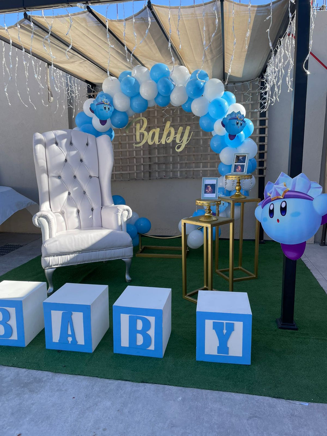 Backdrop Blue - Baby Shower